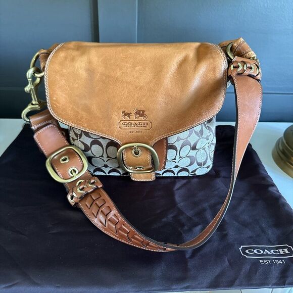 Vintage Coach Bleecker Bag Signature Canvas and Leather Legacy 11434 - Picture 12 of 14